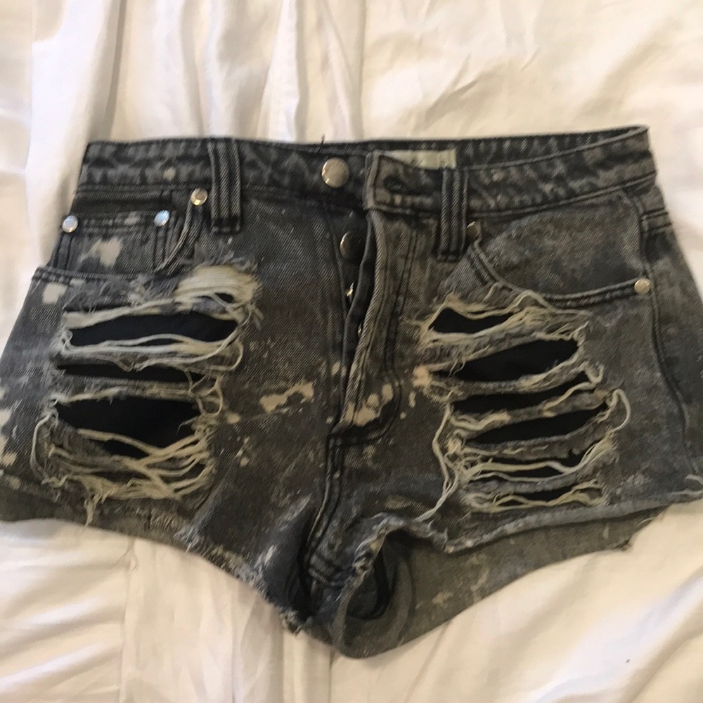 Mink Pink Slasher Acid wash denim shorts nasty gal